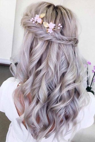 Half Up Bridesmaid Hairstyles Long Hair