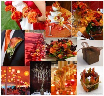 wedding orange colors