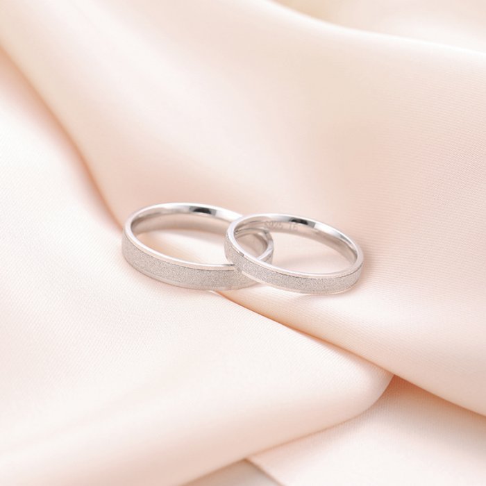 Classic Men's Silver Color Round Stainless Steel Ring Couple - Temu