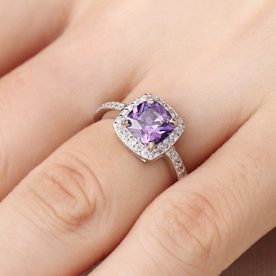 page title,Amethyst February 925 Sterling Silver Free Ring Size