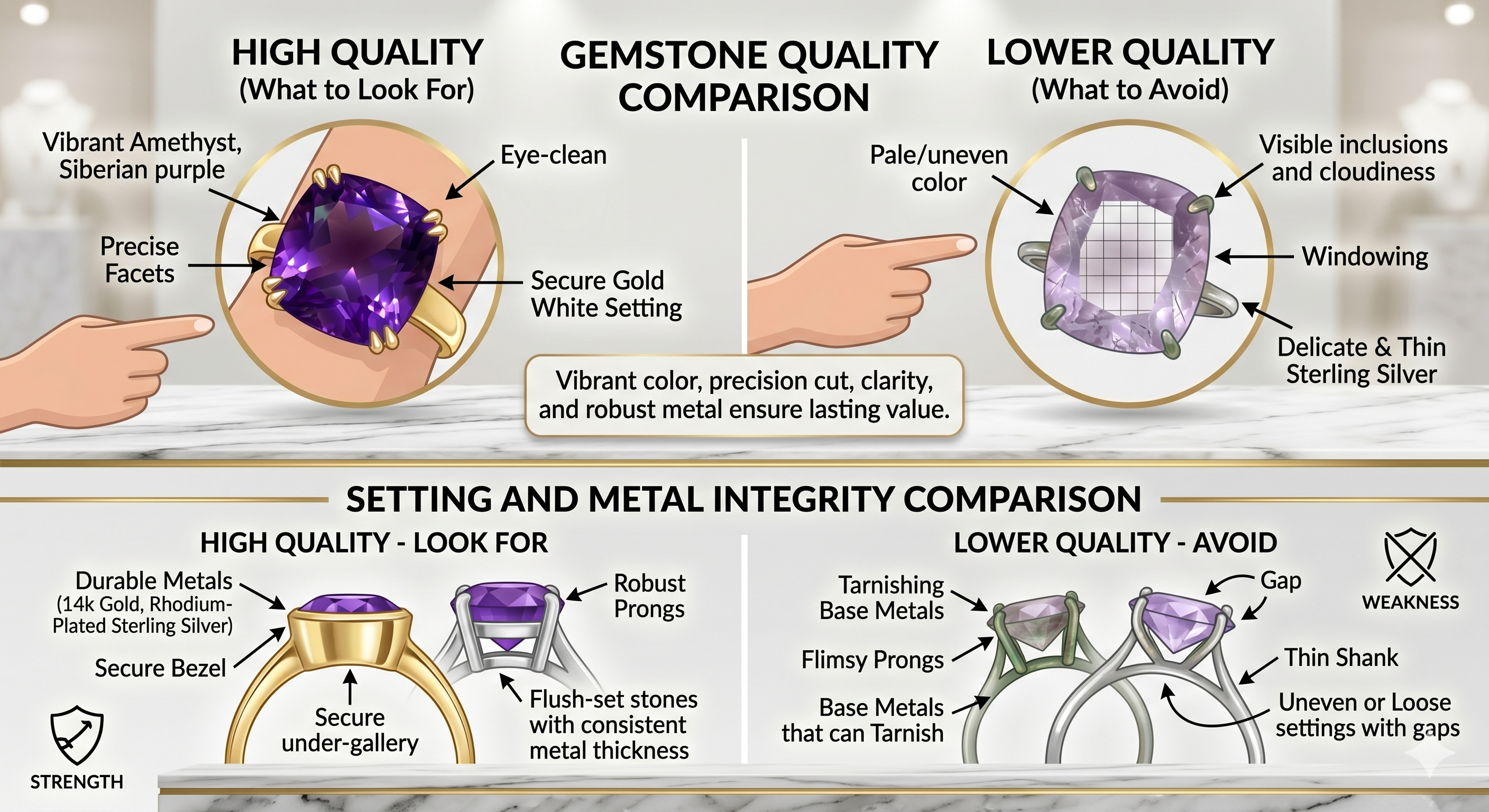 evaluating the gemstone